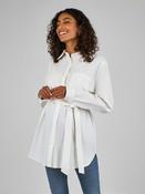 JoJo Maman Bébé White Poplin Maternity Shirt