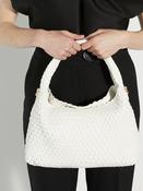 Dune London White Deliberate Large Woven Bag