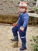 JoJo Maman Bébé Navy Blue Waterproof Fleece Lined Dungarees