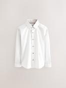 White Long Sleeves Smart Trimmed Shirt (3-16yrs) image