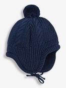 JoJo Maman Bébé Navy Cosy Cable Knitted Hat
