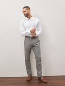 Grey Slim Fit Printed Belted Soft Touch Chino Trousers