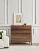 Jasper Conran London Brown 4 Drawer Belgrave Walnut Chest of Drawers