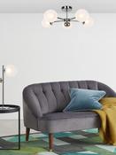 MADE.COM Chrome Globe 5 Light Flush Ceiling