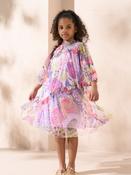 Angel &amp; Rocket Multi Pink Cara Printed Swing Mesh Dress
