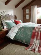 Laura Ashley Green Fern Green Pussy Willow 100% Cotton Duvet Cover and Pillowcase Set