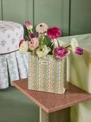 Cath Kidston Cream/Pink/Green Hand Bag Vase