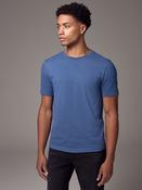 Blue Slim Fit Essential Crew Neck Cotton T-Shirt