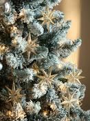 6 Pack Gold Star Christmas Baubles