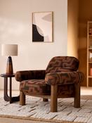 MADE.COM Clyde Abstract Weave Chocolate Brown Maxton Chair image