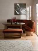 Soft Velvet Rust Nomad Right Hand Corner Dining Table and Bench Set