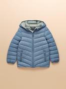 Joules Kids' Cairn Blue Showerproof Padded Coat with Hood