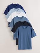 Blues Regular Fit Essential Cotton T-Shirts 6 Pack image