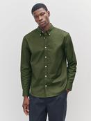 Dark Green Slim Fit Long Sleeve Oxford Shirt image