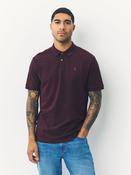 Burgundy Red Regular Fit Long-Sleeve Pique Polo Shirt image