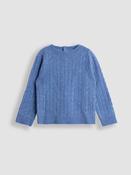 JoJo Maman Bébé Indigo Blue Classic Cable Jumper