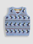 JoJo Maman Bébé Blue Duck Fair Isle Tank Top