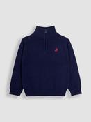 JoJo Maman Bébé Navy Blue Classic Half Zip Jumper