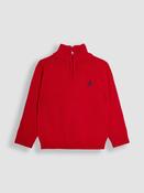 JoJo Maman Bébé Red Classic Half Zip Jumper