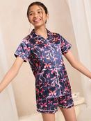 Lipsy Navy Bow Satin Pyjamas (5-16yrs)