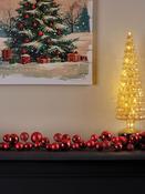 Decoris Red Shatterproof 180cm Christmas Bauble Garland