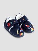 JoJo Maman Bébé Navy Rocket Slipper Shoe