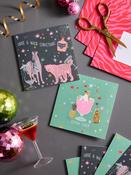 Green / Grey Brights 20 Pack Christmas Cards