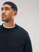 Black Regular Fit Heavyweight Cotton Rich Crew Sweatshirt