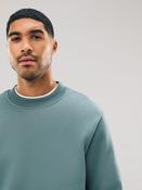 Blue Regular Fit Heavyweight Cotton Rich Crew Sweatshirt