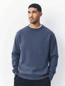 Steel Blue Regular Fit Heavyweight Cotton Rich Crew Sweatshirt