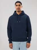 Navy Blue Regular Fit Heavyweight Cotton Rich Jersey Hoodie