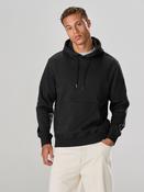 Black Regular Fit Heavyweight Cotton Rich Jersey Hoodie