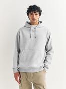 Grey Marl Regular Fit Heavyweight Cotton Rich Jersey Hoodie