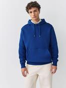 Cobalt Blue Regular Fit Heavyweight Cotton Rich Jersey Hoodie