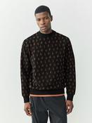 Black/Gold Pattern Christmas Crew Sweatshirt