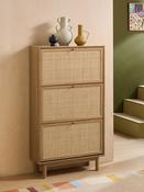 MADE.COM Oak Effect Pavia Rattan Shoe Storage