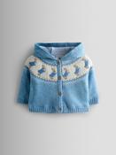 JoJo Maman Bébé Blue Fair Isle Knit Cardigan image