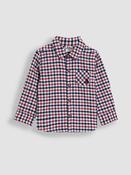 JoJo Maman Bébé Burgundy Red Tattersall Check Shirt