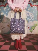 Cath Kidston Navy Polar Ditsy Foldaway Shopper Bag