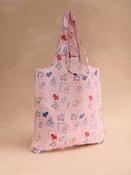 Cath Kidston Pink Teddy Dog Foldaway Shopper Bag