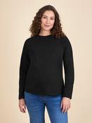 JoJo Maman Bébé Black Long Sleeve Boyfriend Maternity T-Shirt image
