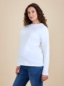 JoJo Maman Bébé White Long Sleeve Boyfriend Maternity T-Shirt image