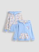 JoJo Maman Bébé Blue Unicorn Appliqué Reversible Hoodie