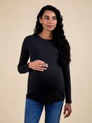 JoJo Maman Bébé Black 2-Pack Ribbed Maternity Tops image