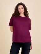 JoJo Maman Bébé Wine Oversized Boyfriend Maternity T-Shirt image