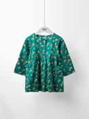 JoJo Maman Bébé Green Bee Button Front Printed Pet In Pocket Dress