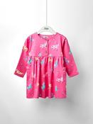 JoJo Maman Bébé Fucshia Pink Unicorn Button Front Printed Pet In Pocket Dress