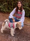 Red Blue Multi Fairisle Joyeux Noel Tank Christmas Jumper