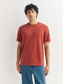 Orange Marl Regular Fit Essential Crew Neck Cotton T-Shirt image