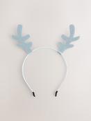 Light Blue Christmas Reindeer Antler Glitter Headband